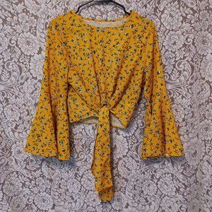 Cropped Botanical Top, M